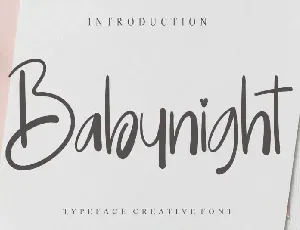 Babynight Script font