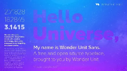 Wonder Unit Sans Family font