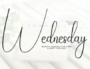 Wednesday Calligraphy font