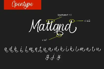 Black Matland font