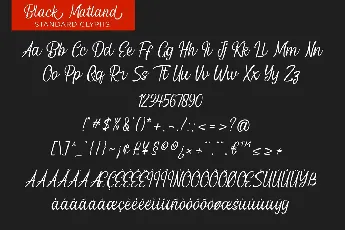 Black Matland font