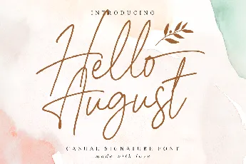 Hello August font