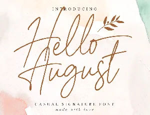 Hello August font