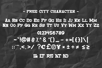 FreeCity font