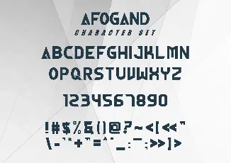 Afogand font