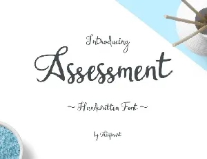 Assessment Calligraphy font