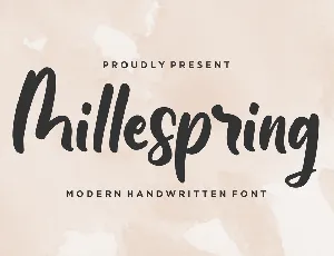 Millespring font