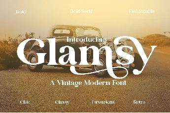 Glamsy font