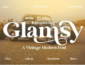 Glamsy font