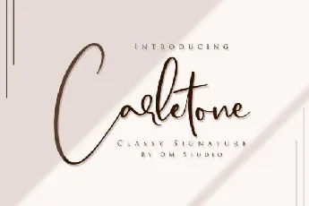 Carletone Signature font