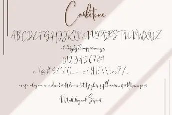 Carletone Signature font