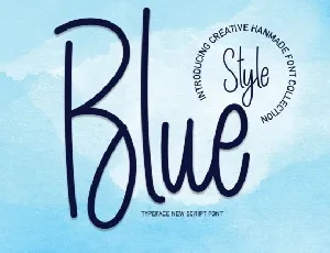 Blue Handwritten font