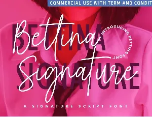 Bettina Signature font