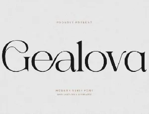 Gealova font