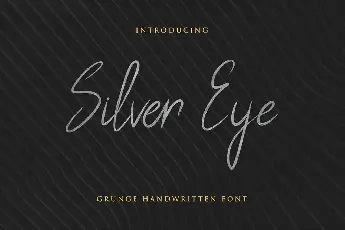 Silver Eye Demo font