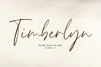 Timberlyn font