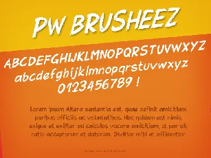 PWBrusheez font