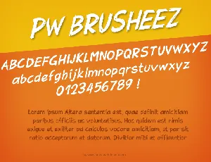 PWBrusheez font