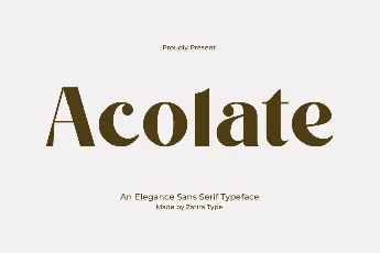 Acolate font