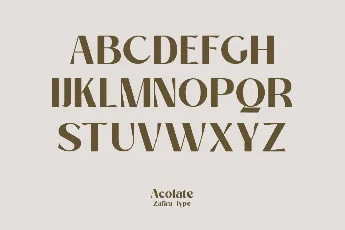 Acolate font