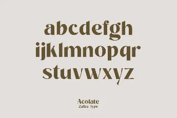 Acolate font