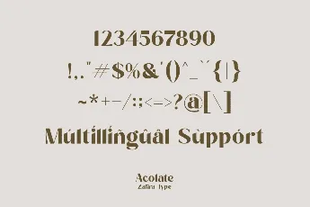 Acolate font