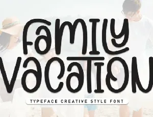 Family Vacation Display font