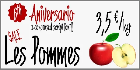 6th Aniversario Free font