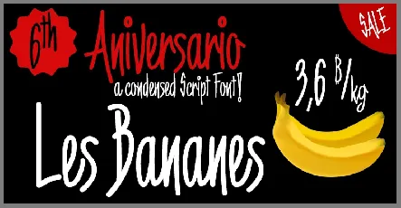 6th Aniversario Free font