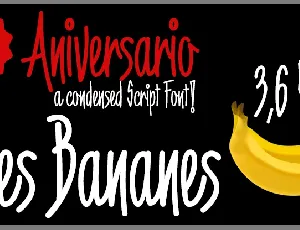 6th Aniversario Free font