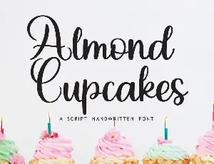 Almond Cupcakes font