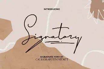 Signatory font