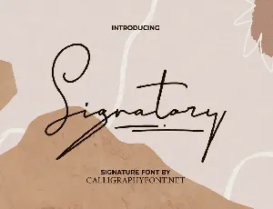 Signatory font