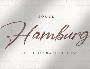 South Hamburg Handwritten Signature Script font