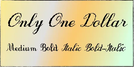 OnlyOneDollarDemo font