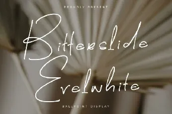 Bitterslide Evelwhite font