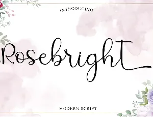 Rosebright font