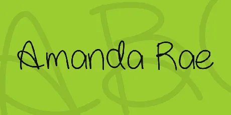 Amanda Rae font