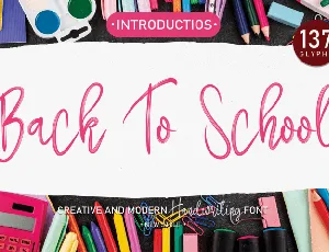 Back To School font