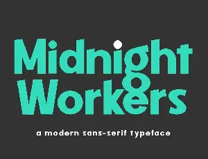 Midnight Workers Sans Serif Typeface font