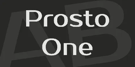 Prosto One font