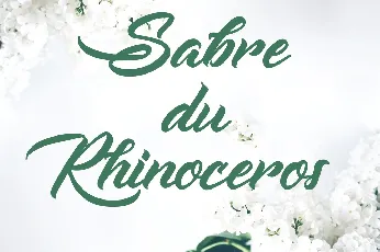 Sabre du Rhinoceros Free font