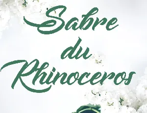 Sabre du Rhinoceros Free font