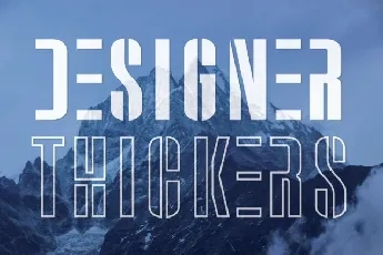 Designer Thickers font