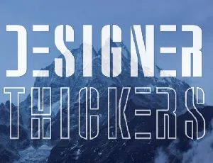 Designer Thickers font