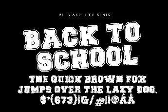 BACK TO SCHOOL PERSONAL USE font