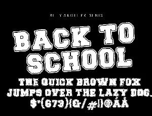 BACK TO SCHOOL PERSONAL USE font