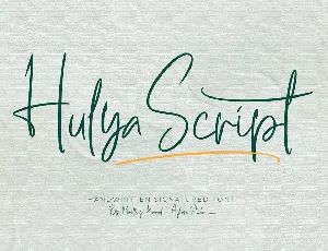 Hulya Script font