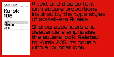 Kursk 105 Family font