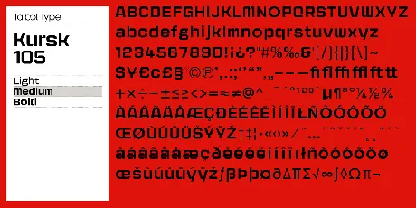 Kursk 105 Family font